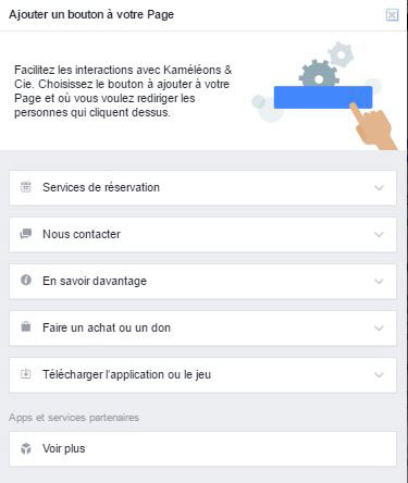 Bouton page Facebook